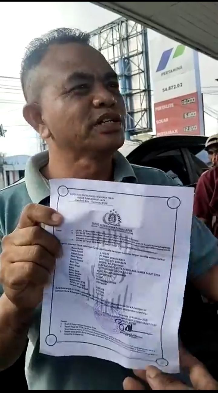 SPBU Radamata Tolak Isi Solar Kendaraan Pelat Luar, Surat Satlantas Polres SBD Tak Digubris