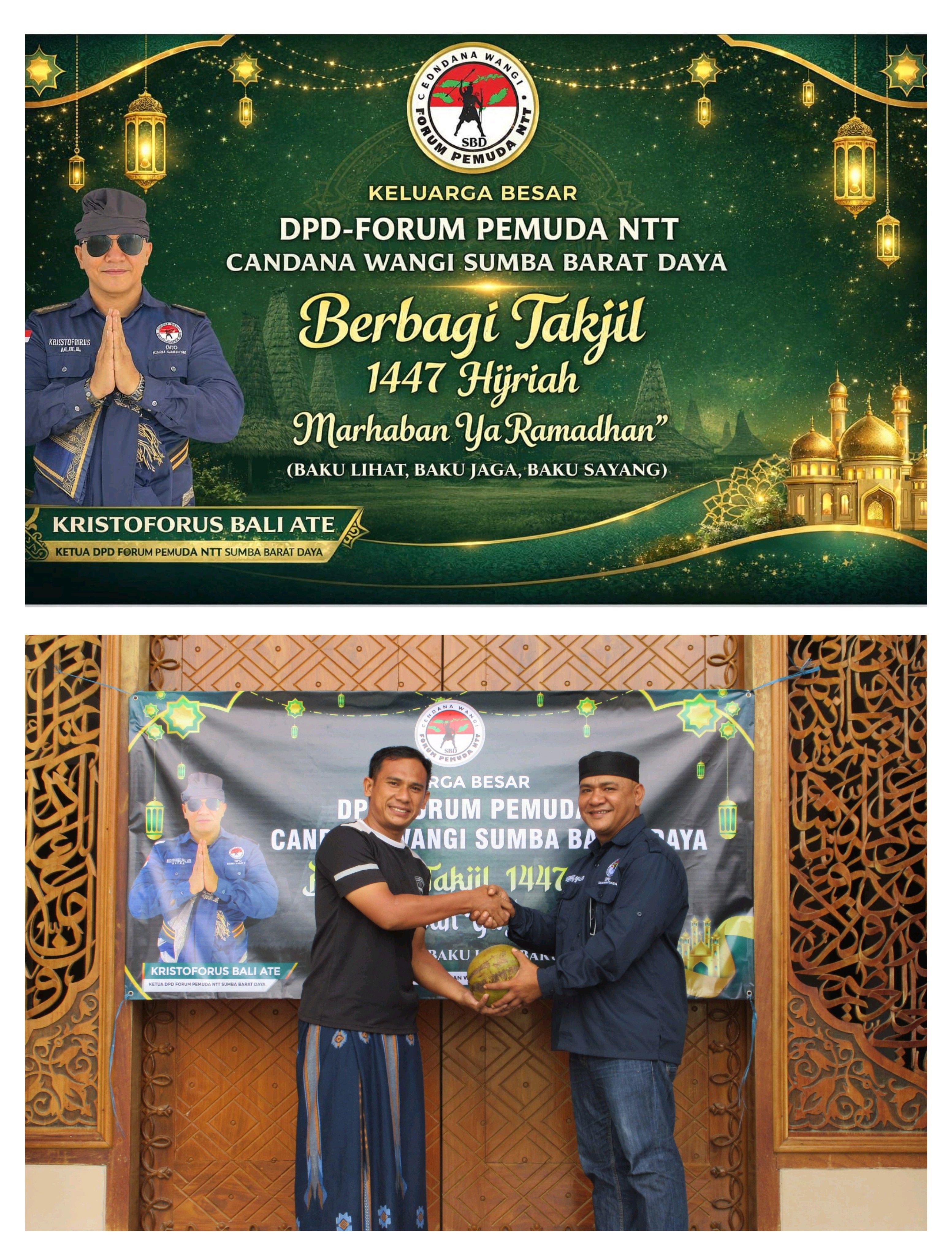 Forum Pemuda NTT–SBD Cendana Wangi Berbagi Takjil, Pererat Toleransi di Masjid Sayyid Sulaiman Waikelo