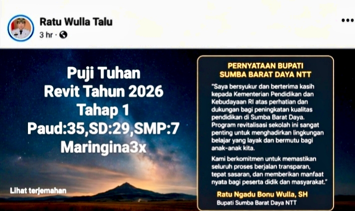 BREAKING NEWS: 29 SD DIKLAIM DAPAT REVITALISASI DI SBD—FAKTA PUSAT HANYA UNDANG 3! ADA APA?