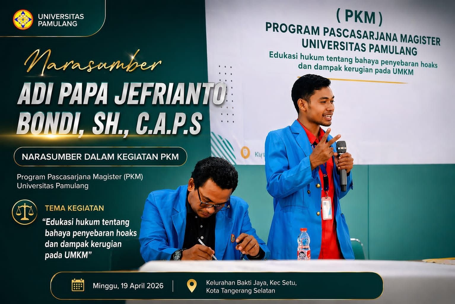 Langkah Kecil, Gaung Besar: Dari Bangku Kuliah ke Pengabdian Nyata, Hukum Tak Lagi Sekadar Teori