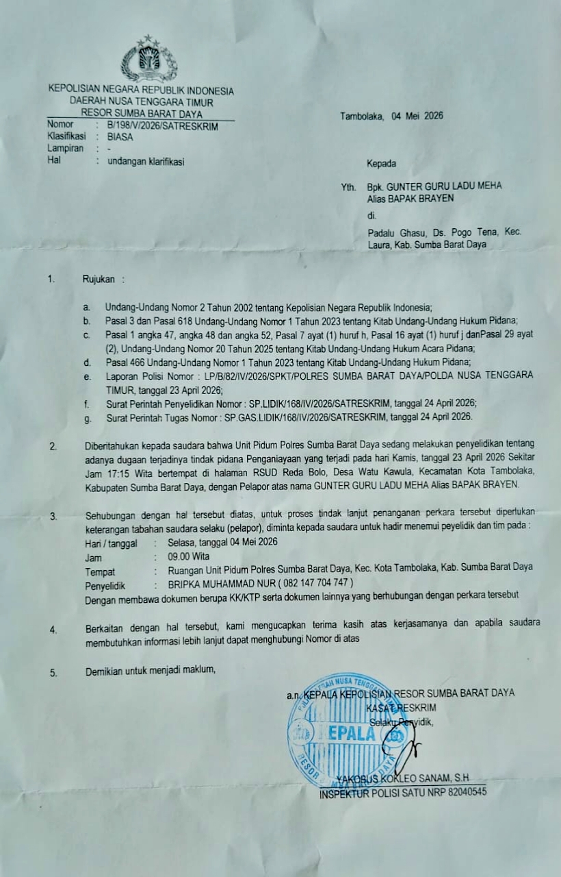 Saat Wartawan Diserang, Seberapa Aman Kebebasan Pers di Daerah?Tambolaka, 4 Mei 2026