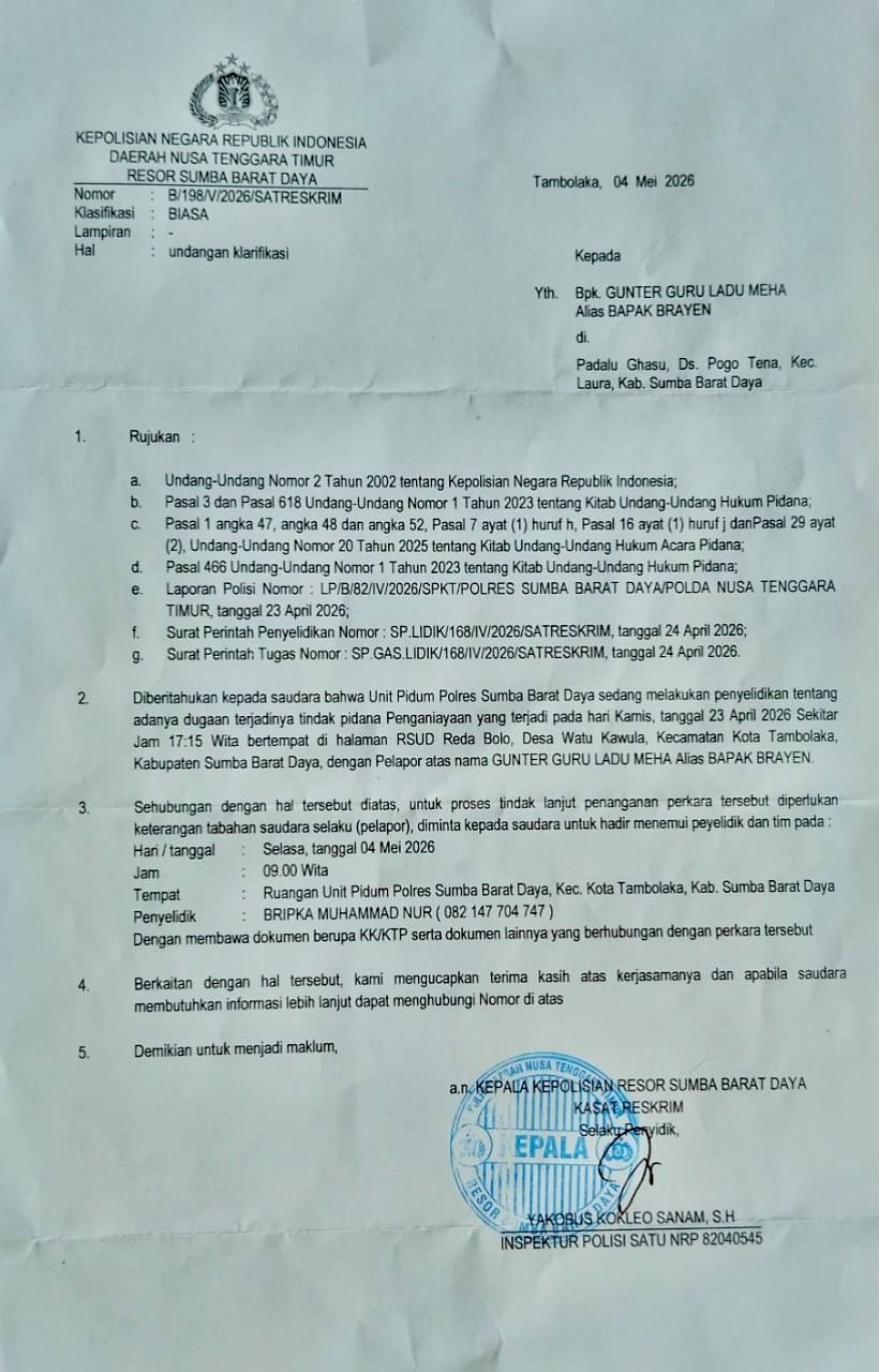 Saat Wartawan Diserang, Seberapa Aman Kebebasan Pers di Daerah?Tambolaka, 4 Mei 2026
