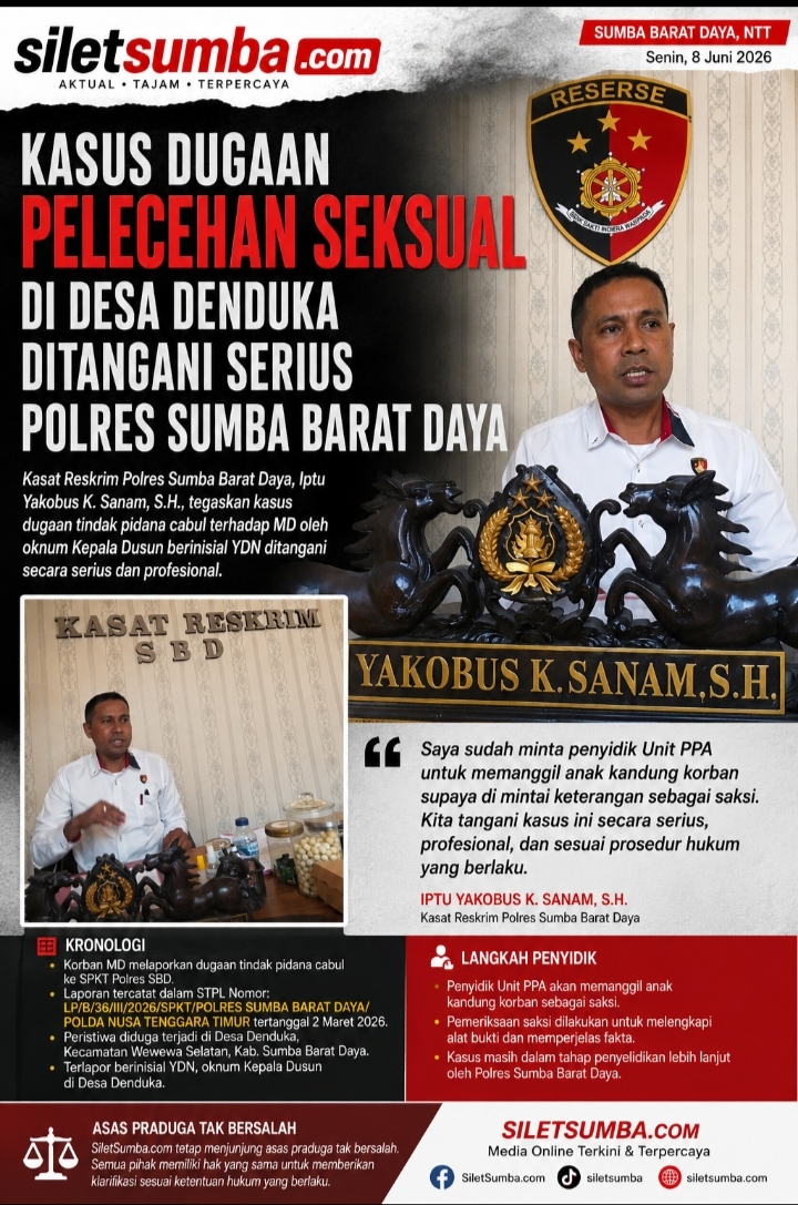 Kasus Dugaan Cabul di Desa Denduka Ditangani Serius Polres Sumba Barat Daya