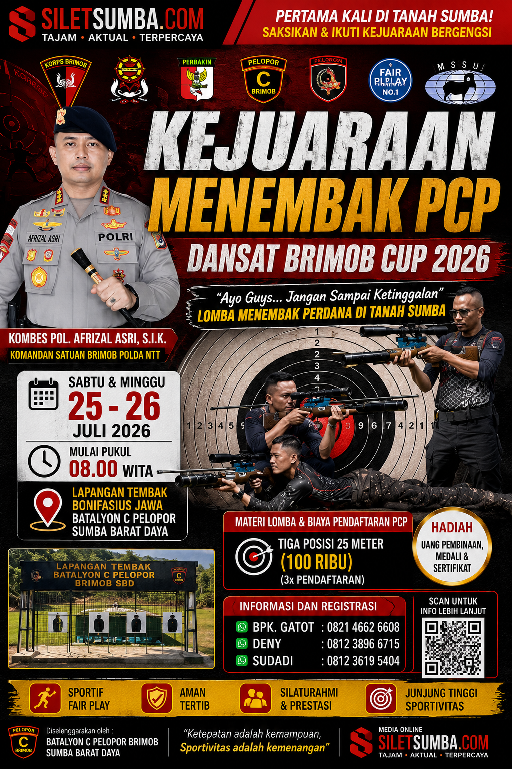 Kejuaraan Menembak PCP Dansat Brimob Cup 2026 Siap Digelar di Sumba Barat Daya, Terbuka untuk Umum Se-Daratan Sumba