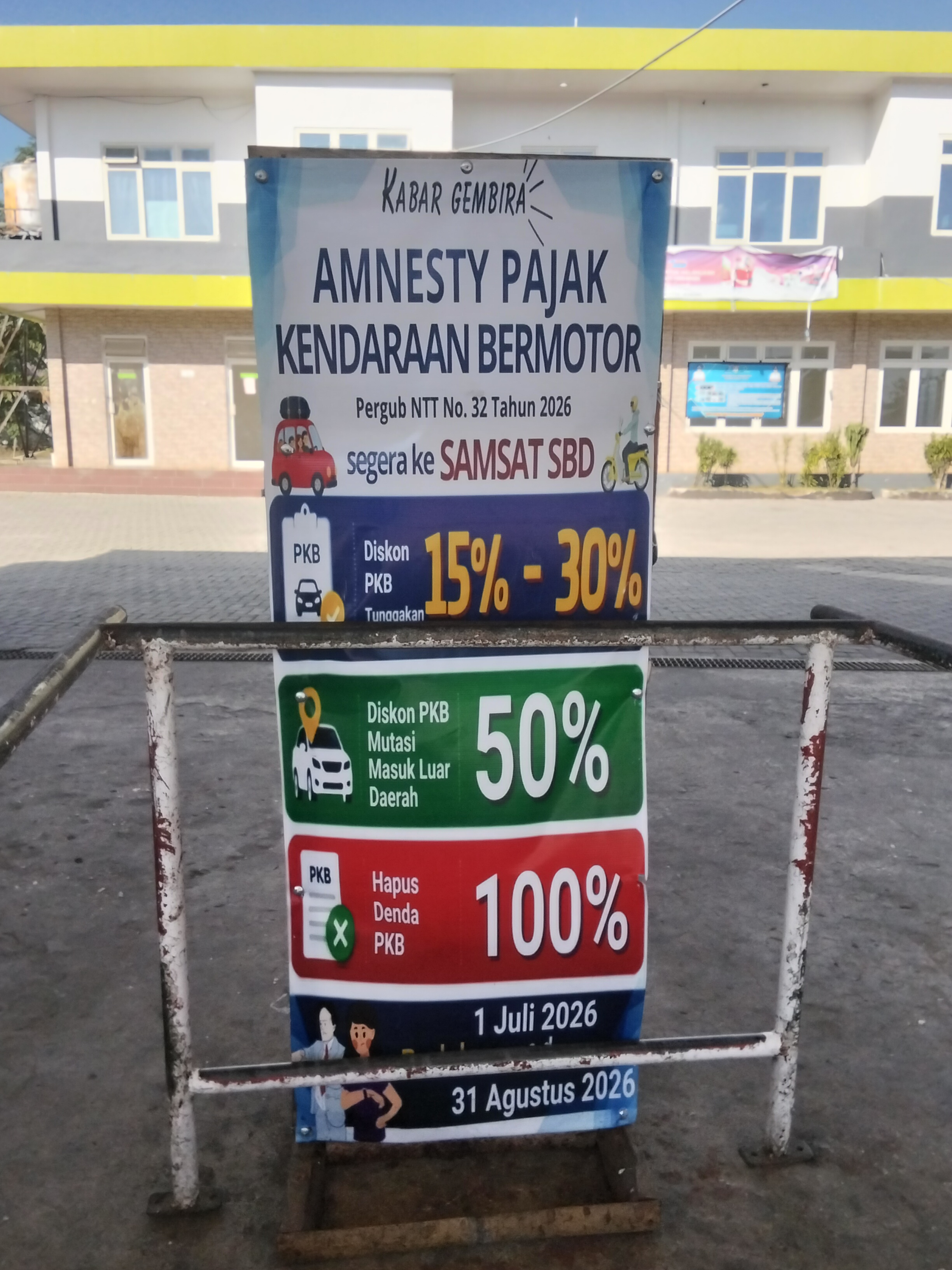 Kabar Gembira! Program Amnesty Pajak Kendaraan Bermotor Berlaku di Sumba Barat Daya, Denda PKB Dihapus 100 Persen