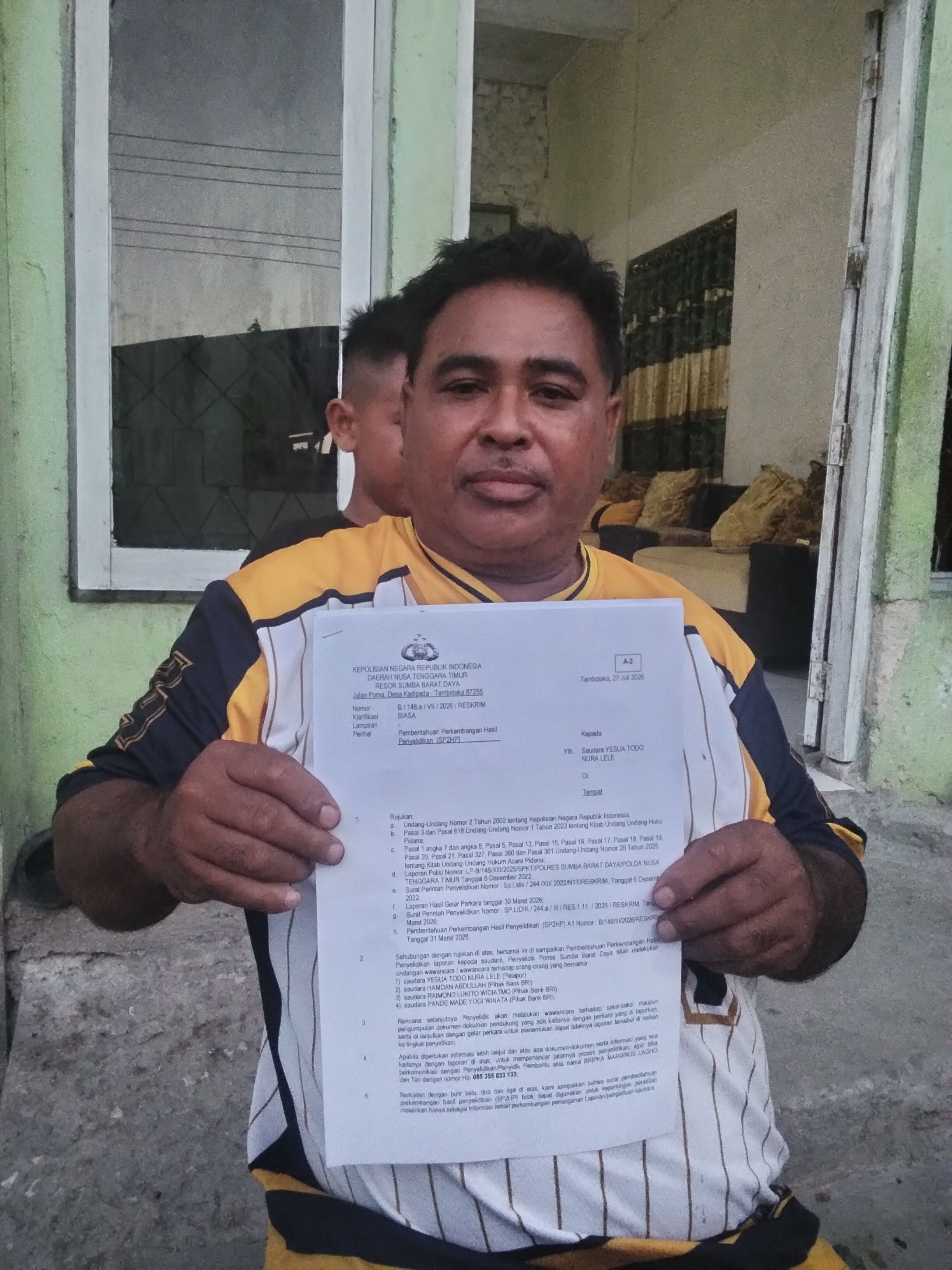 Polres Sumba Barat Daya Terbitkan SP2HP, Pelapor Apresiasi Komitmen Kapolres Menepati Janji