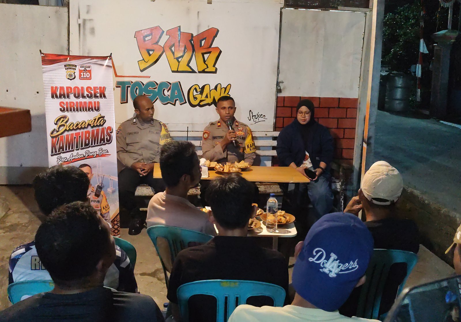 IPTU Bastian Tuhuteru Duduk Bacarita Bersama Warga Lorong Tahu, Miras hingga Potensi Balap Liar Jadi Sorotan