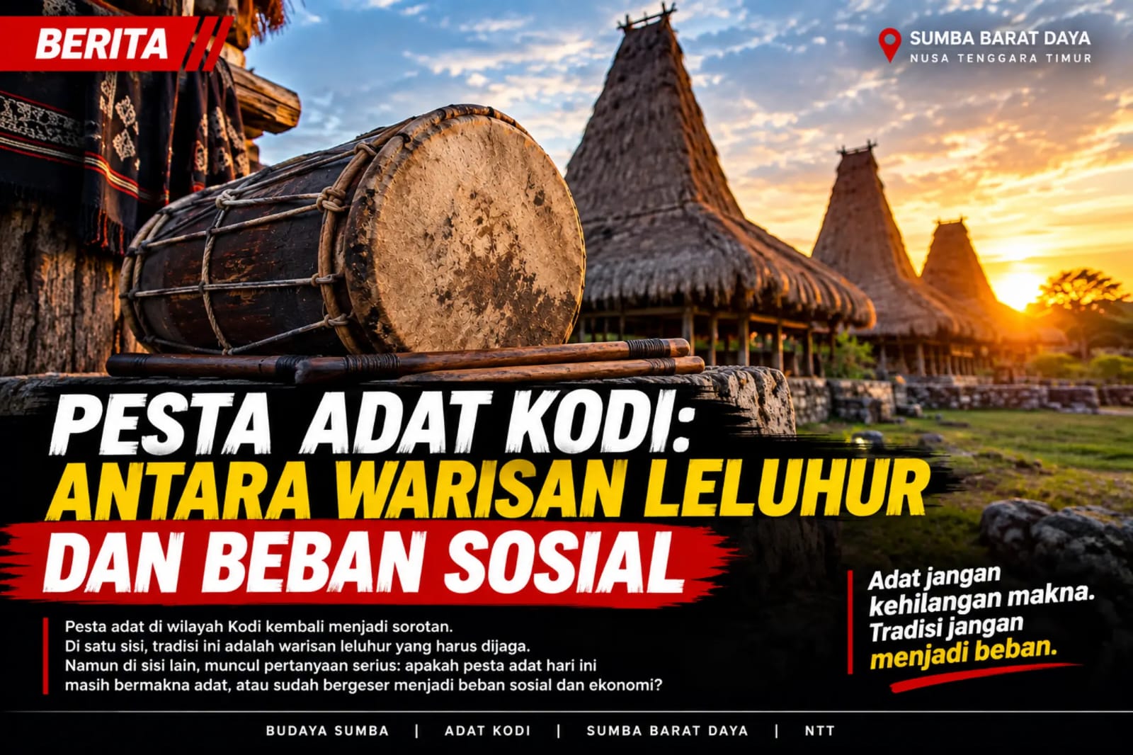 PESTA ADAT KODI: ANTARA WARISAN LELUHUR DAN BEBAN SOSIAL