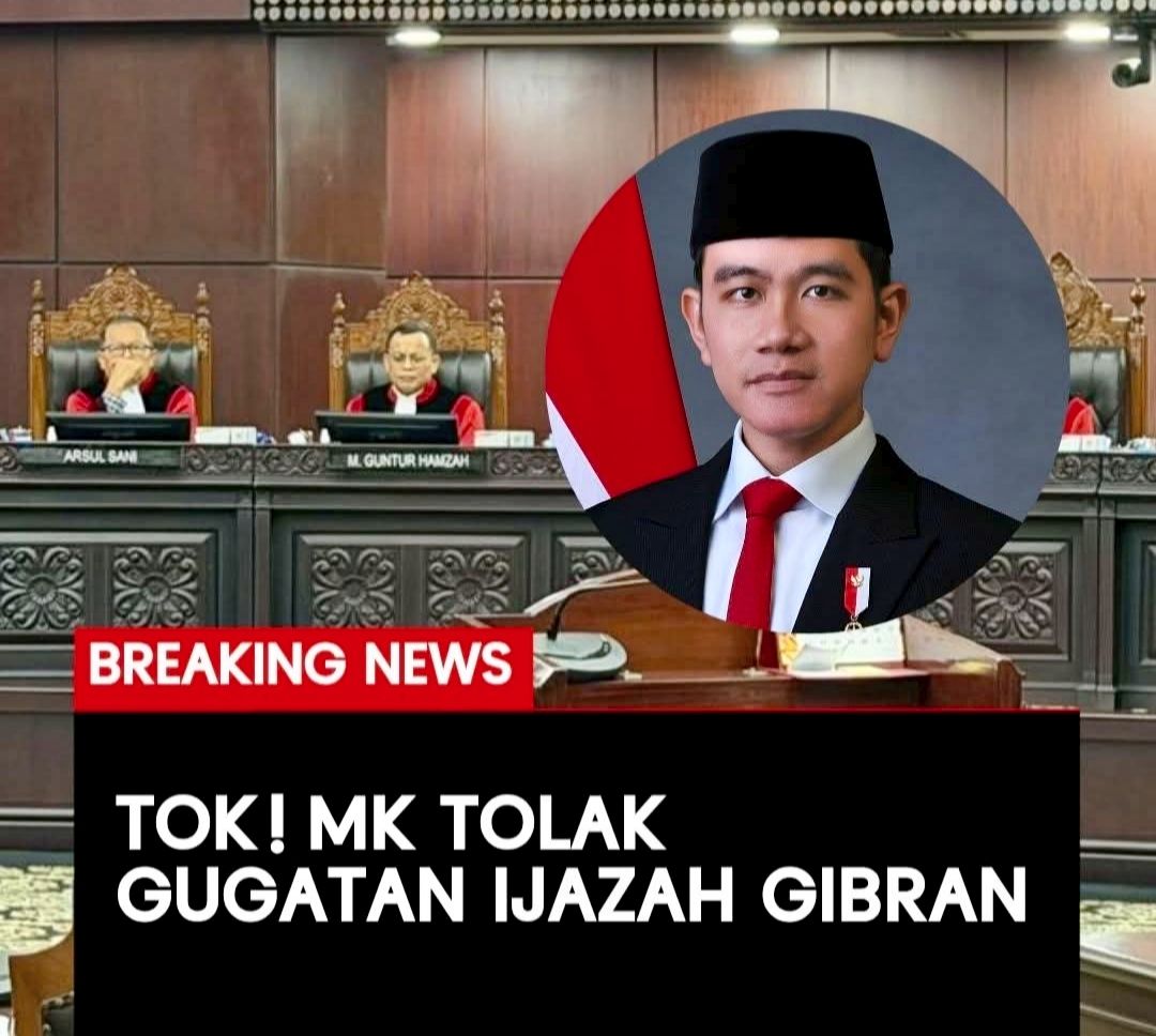 BREAKING NEWS MK TAK TERIMA GUGATAN SYARAT PENDIDIKAN GIBRAN